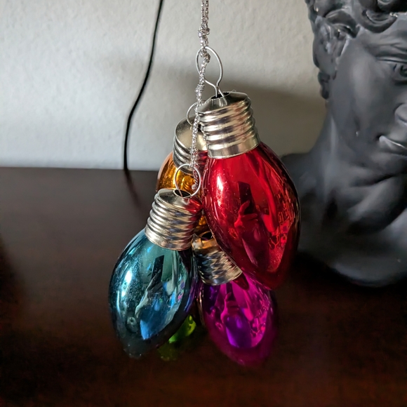 Colorful Christmas Light Bulb Decor Ornaments. - Picture 3 of 5